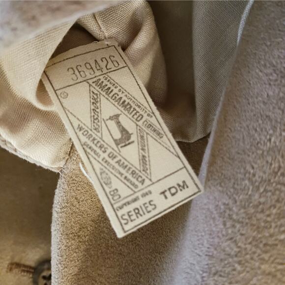 VNTG Westchester Suede Leather Men's Large Tan Vest for A.J. August - Picture 8 of 9